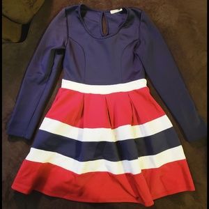 Striped A-Line Dress